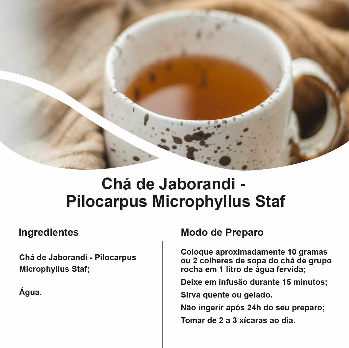 Chá de Jaborandi - Pilocarpus Microphyllus Staf - 100g