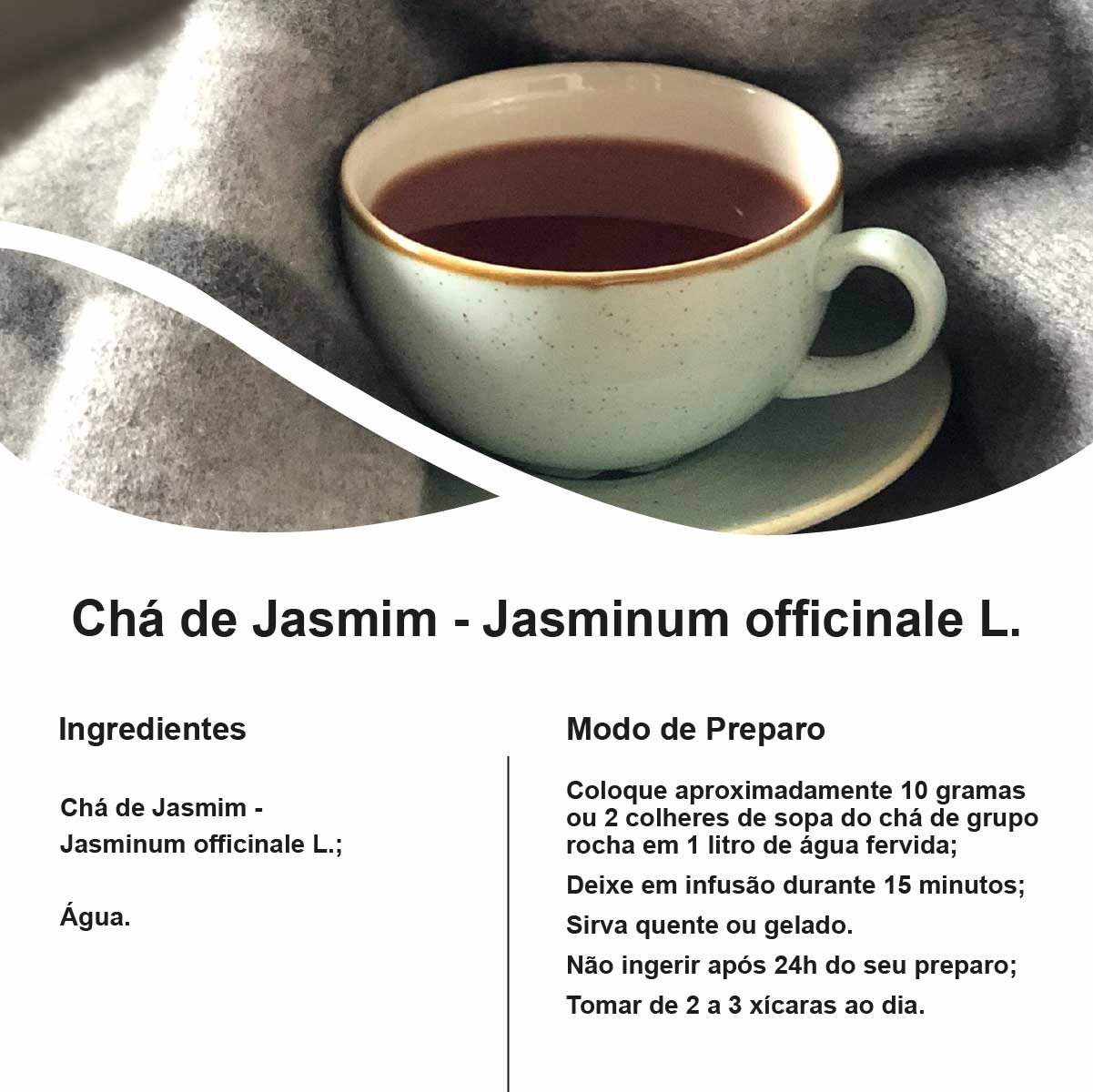 Chá de Jasmim - Jasminum officinale L. - 50g