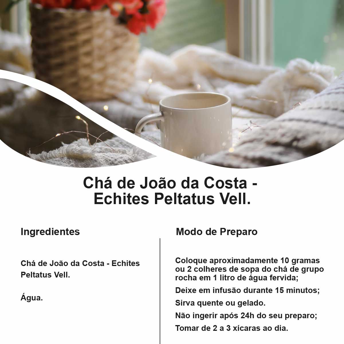 Chá de João da Costa - Echites Peltatus Vell. - 100g