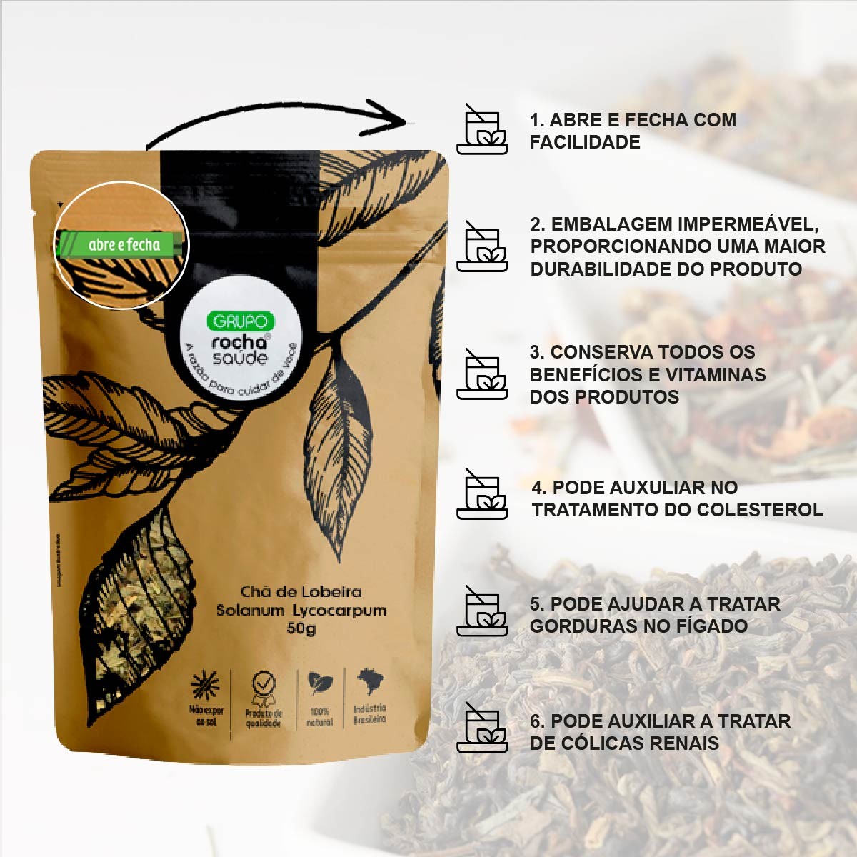 Chá de Lobeira - Solanum  Lycocarpum - 50g