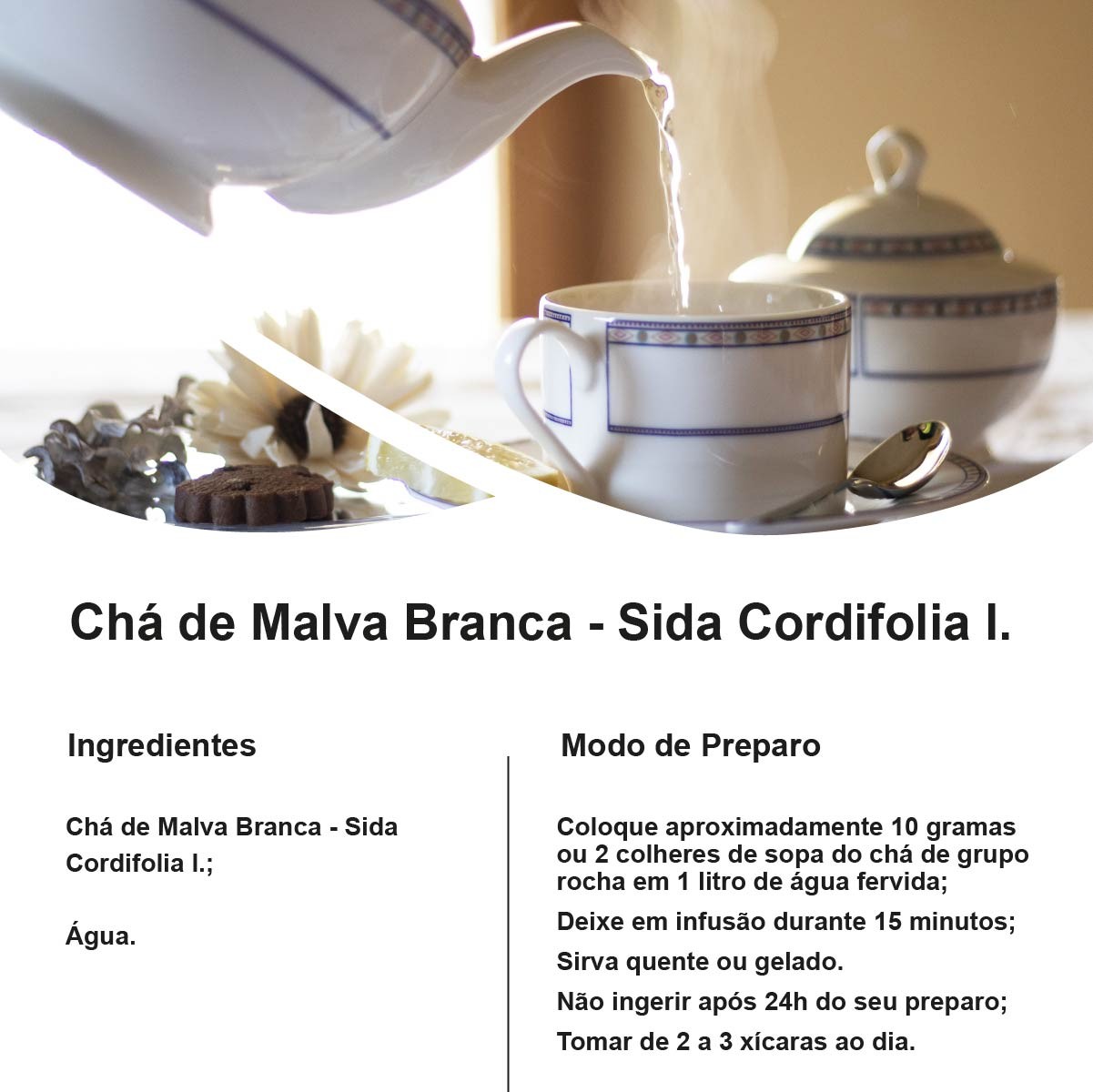 Chá de Malva Branca - Sida Cordifolia l. - 100g
