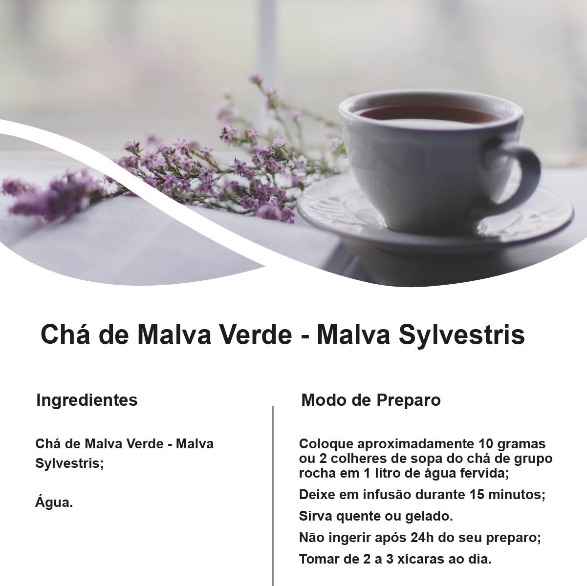 Chá de Malva verde - Malva sylvestris - 100g