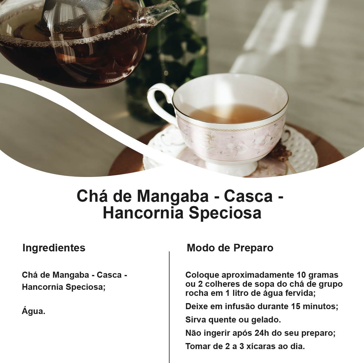 Chá de Mangaba - Casca - Hancornia Speciosa - 100g