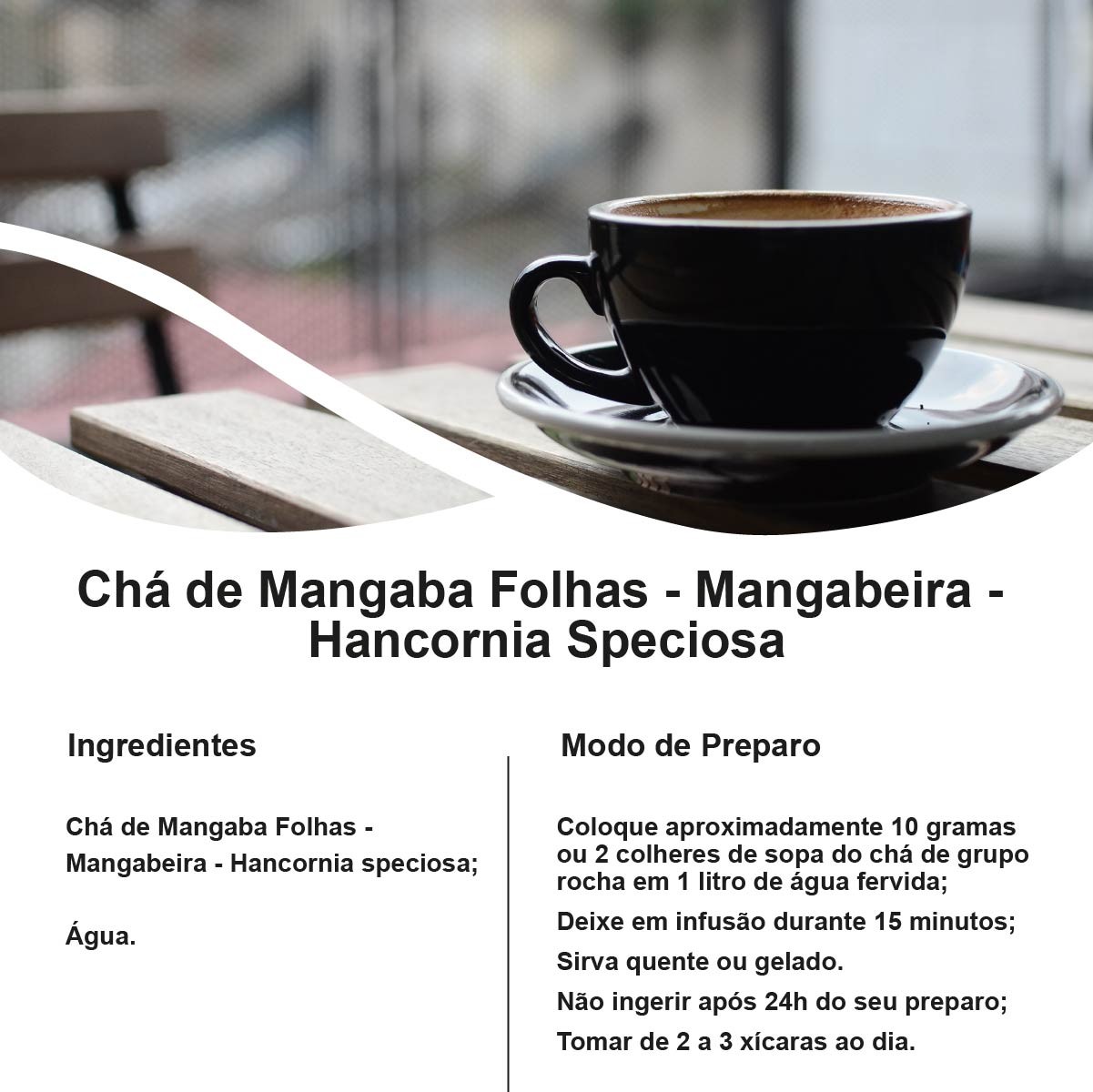 Chá de Mangaba Folhas - Mangabeira - Hancornia speciosa. 100g