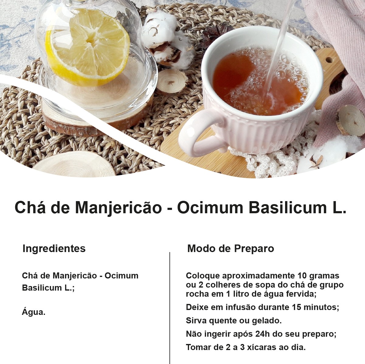 Chá de Manjericão - Ocimum Basilicum L. - 100g