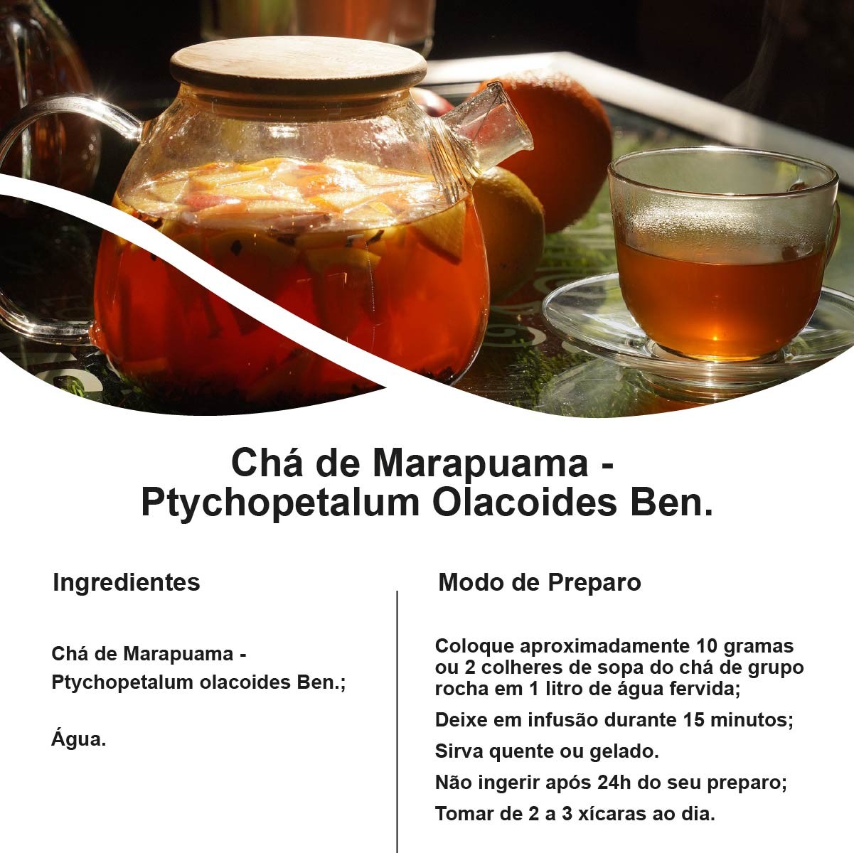 Chá de Marapuama - Ptychopetalum olacoides Ben. - 100g