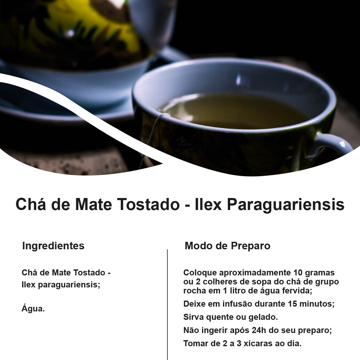 Chá de Mate Tostado - Ilex paraguariensis - 100g