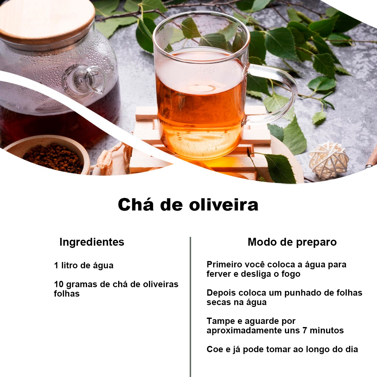 Chá de Oliveira Folhas - Olea europaea L. 100g