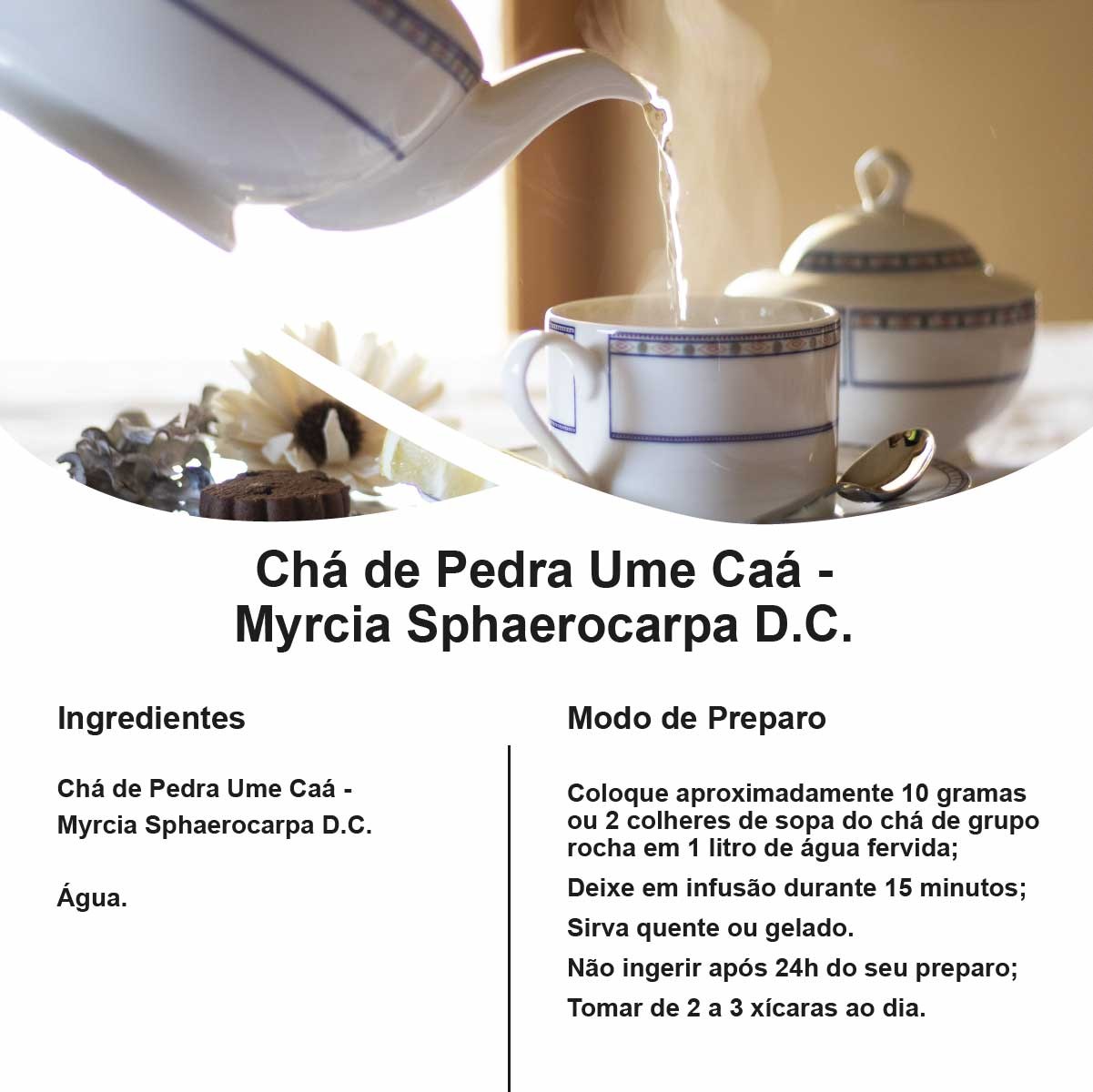Chá de Pedra Ume Caá - Myrcia Sphaerocarpa D.C. - 100g