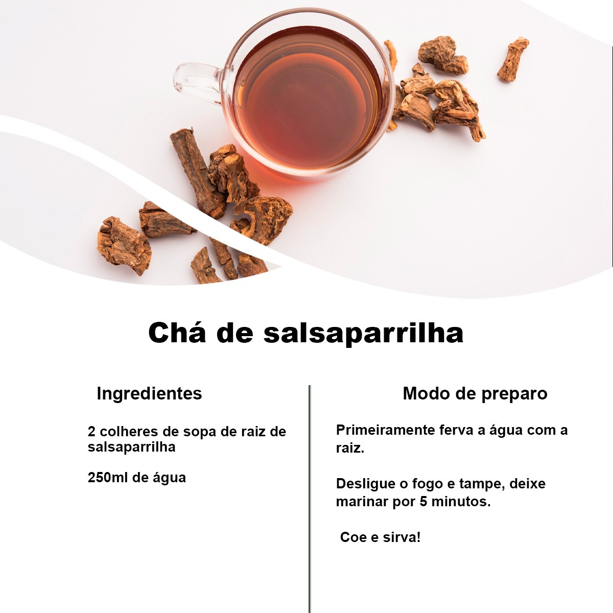 Chá de Salsaparrilha - Smilax spp - 100g