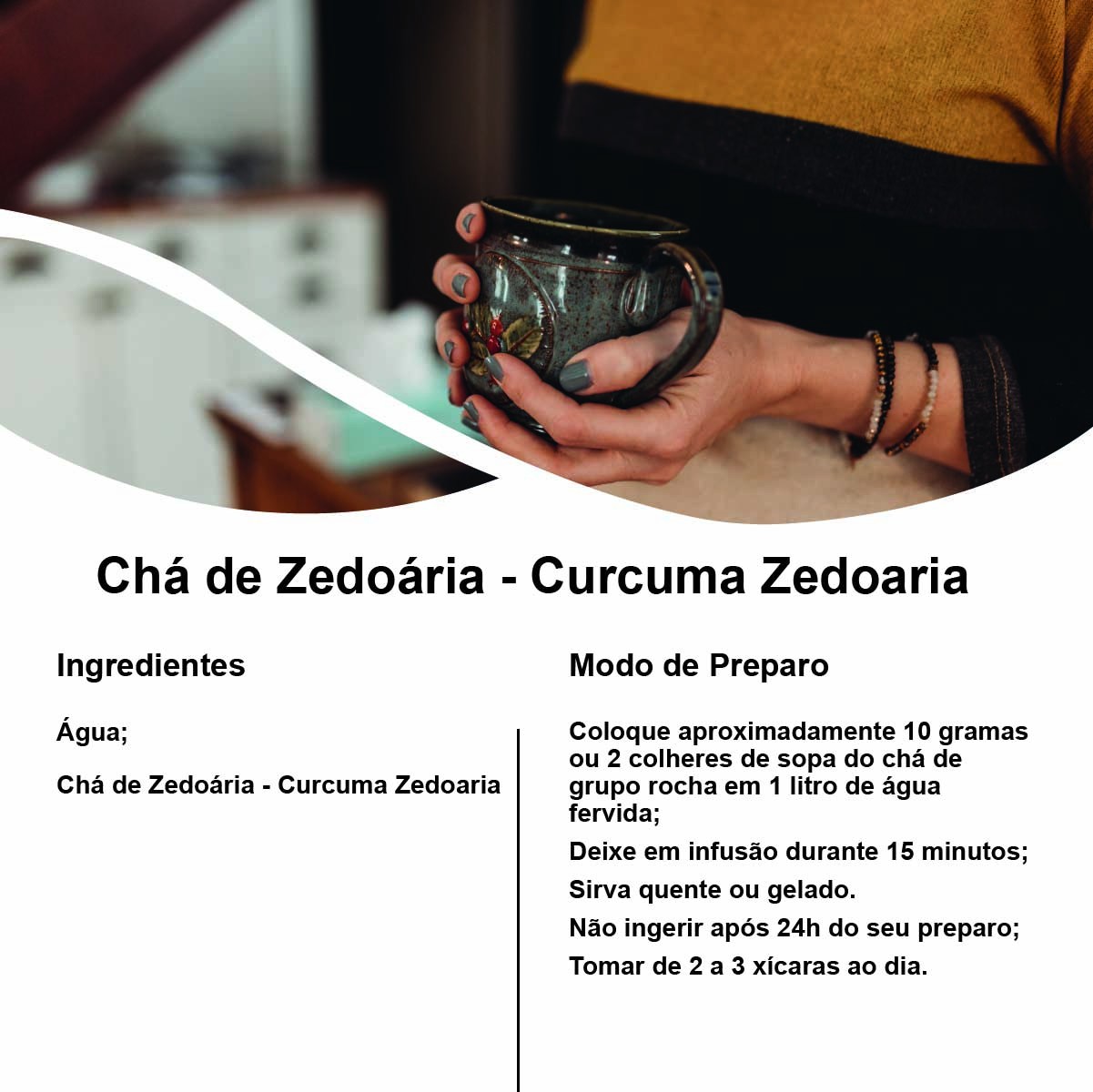 Chá de Zedoária - Curcuma Zedoaria - 50g