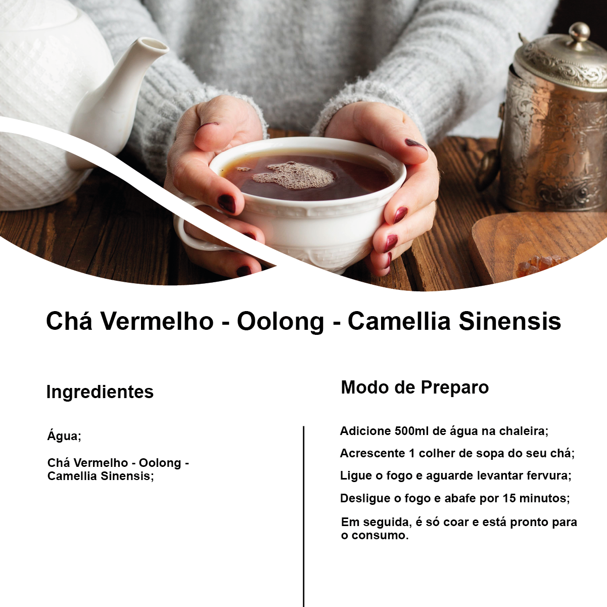 Chá Vermelho - Oolong - Camellia Sinensis - 100g