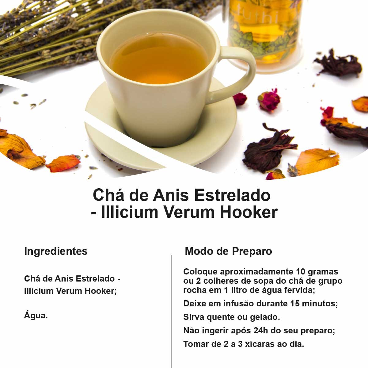 Chá de Anis Estrelado - Illicium verum Hooker - 100g