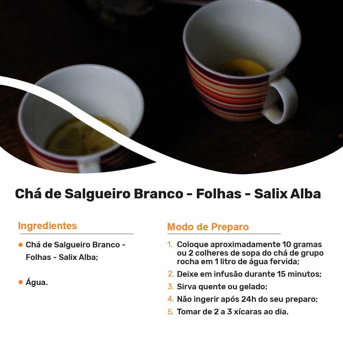 Chá de Salgueiro Branco - Folhas - Salix Alba - 50g