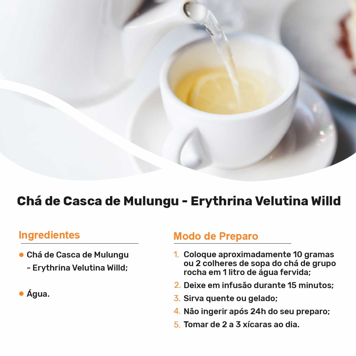 Chá de Casca de Mulungu - Erythrina Velutina Willd - 100g
