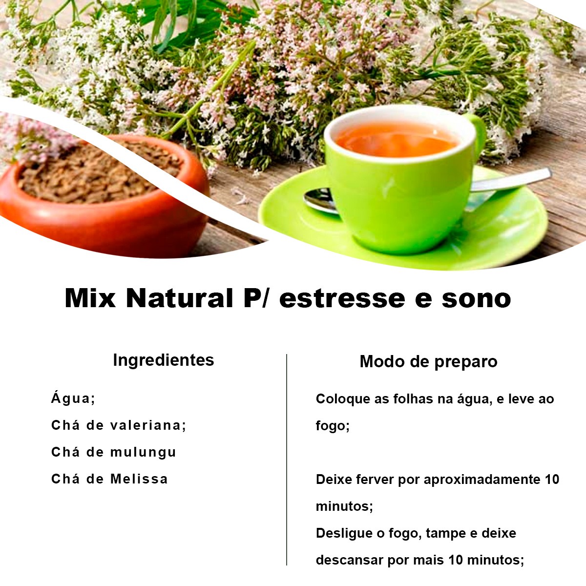 Kit 2 pct Chá de Valeriana - Valeriana Officinalis - 50g