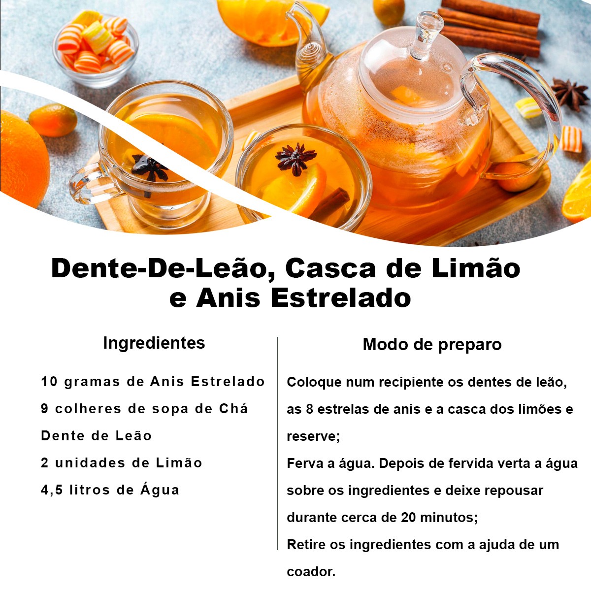 Kit 4 pct Chá de Dente de Leão - Taraxacum Officinale Weber