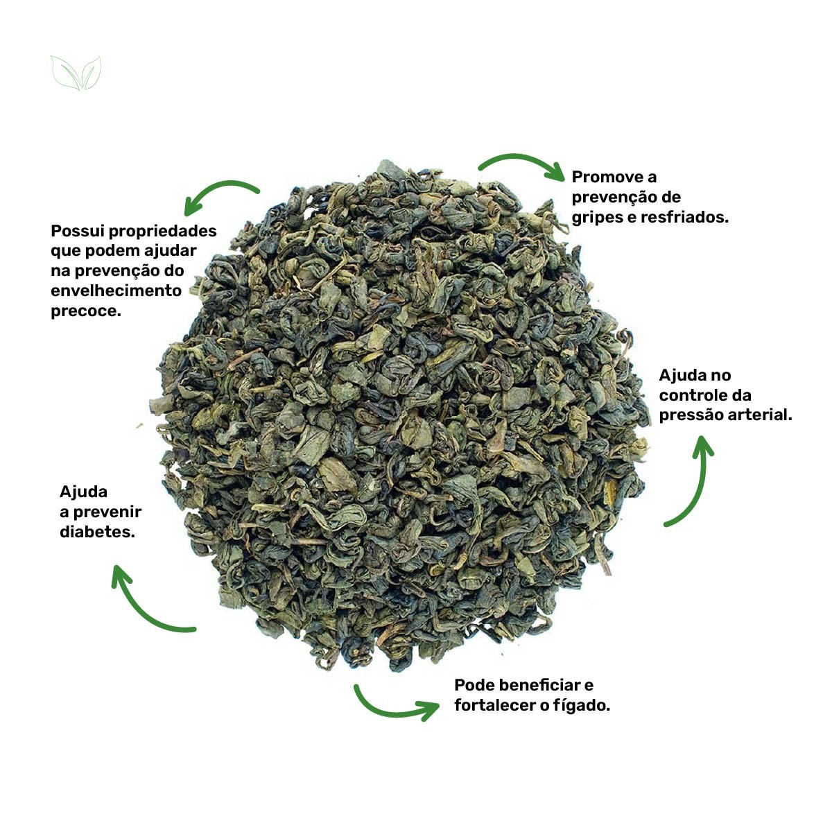 Chá Verde Importado - Camellia sinensis - 100g