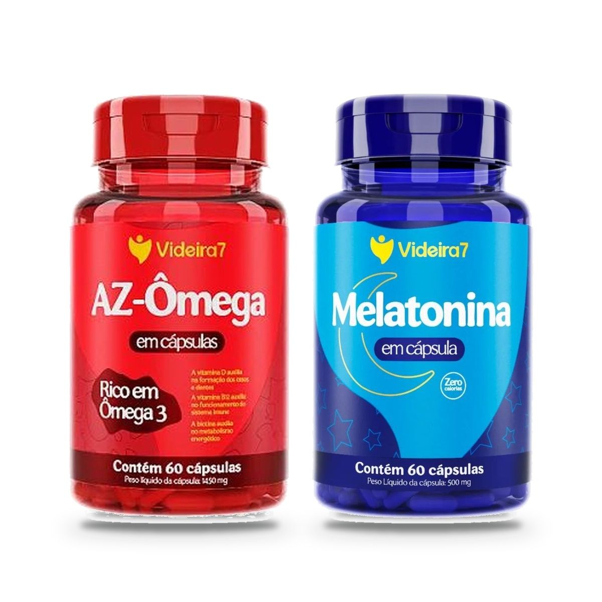 Kit Multivitaminico AZ Omega e Melatonina Maracuja Videira 7