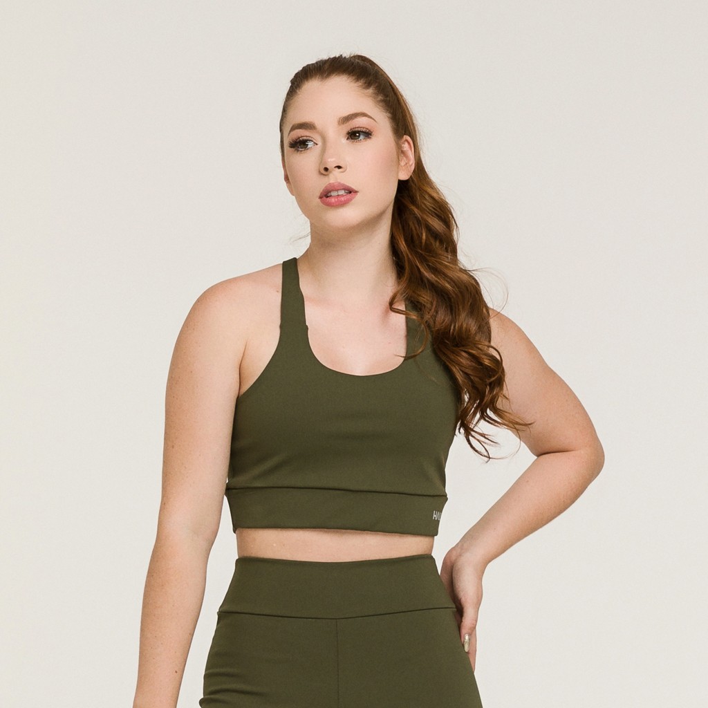 Roupas - 50% - Tops esportivos e de suporte - Verde