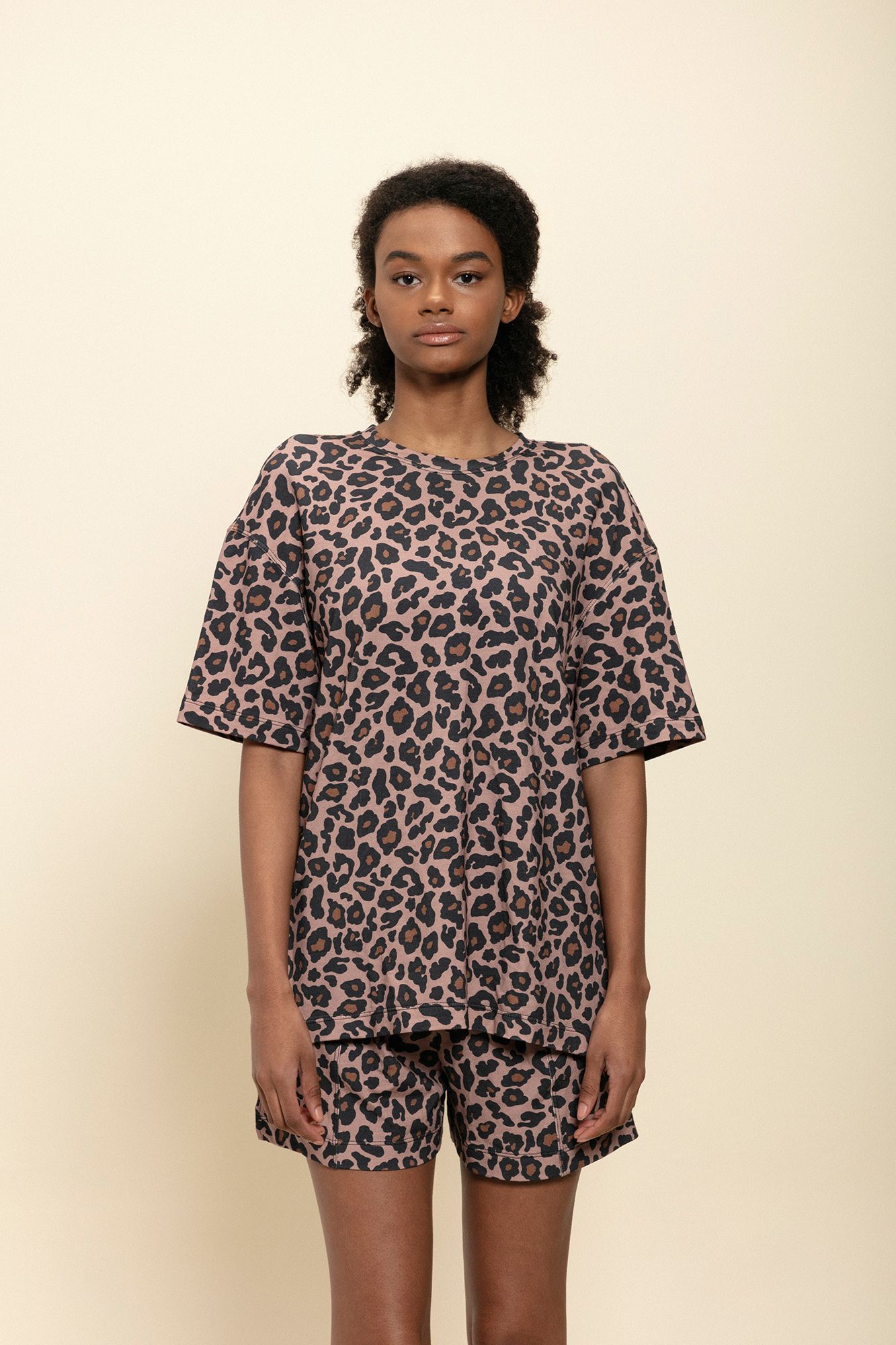 T-shirt Ampla Moletinho Animal
