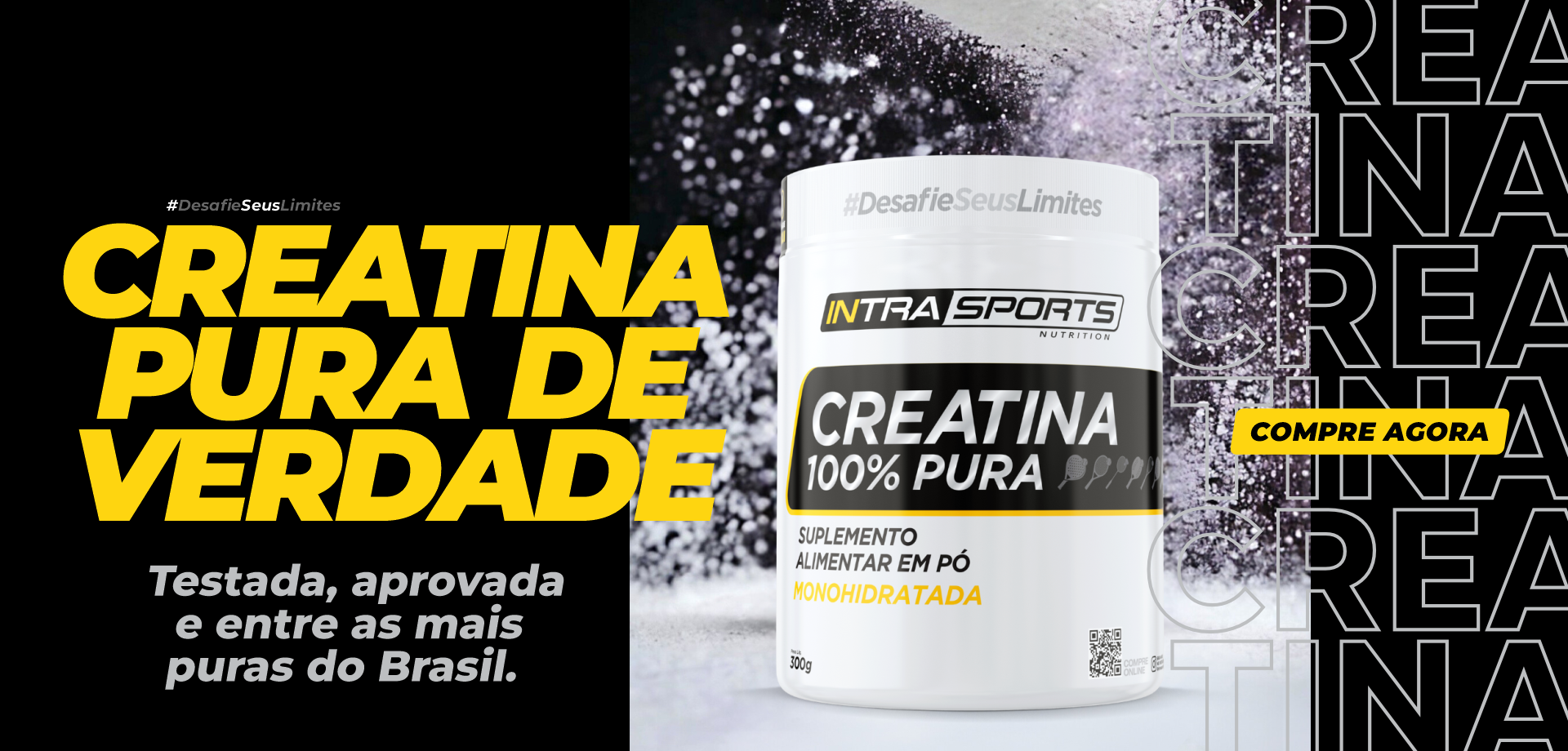 Campanha oficial de creatina da Intra Sports