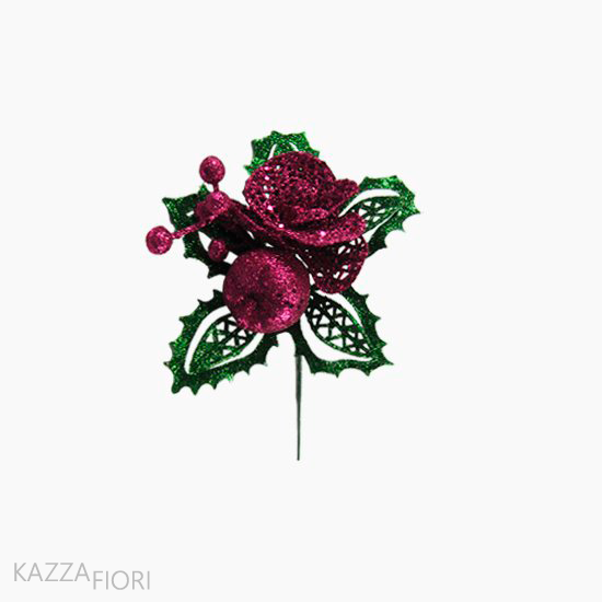 Pick Ornamental Com Orquídea Artificial - Rosa - Kazza Fiori