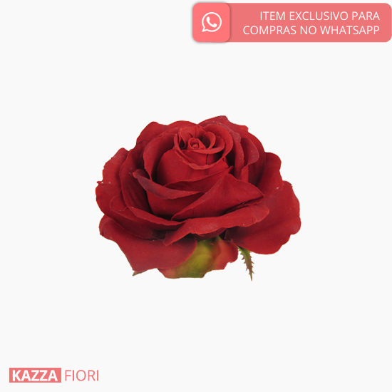 Pacote com 12 botões de Rosas Vermelhas - Kazza Fiori