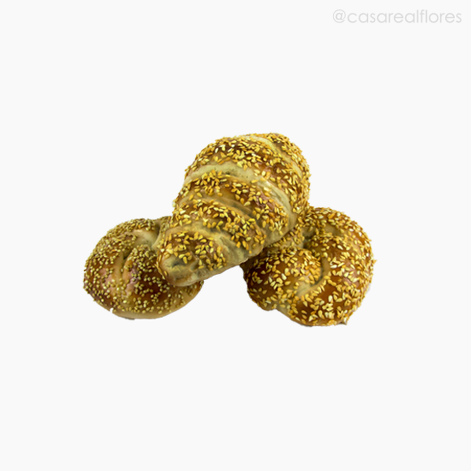 Pães Sortidos Artificiais (Pacote c/3 UNID.) - Marrom Claro (11405)