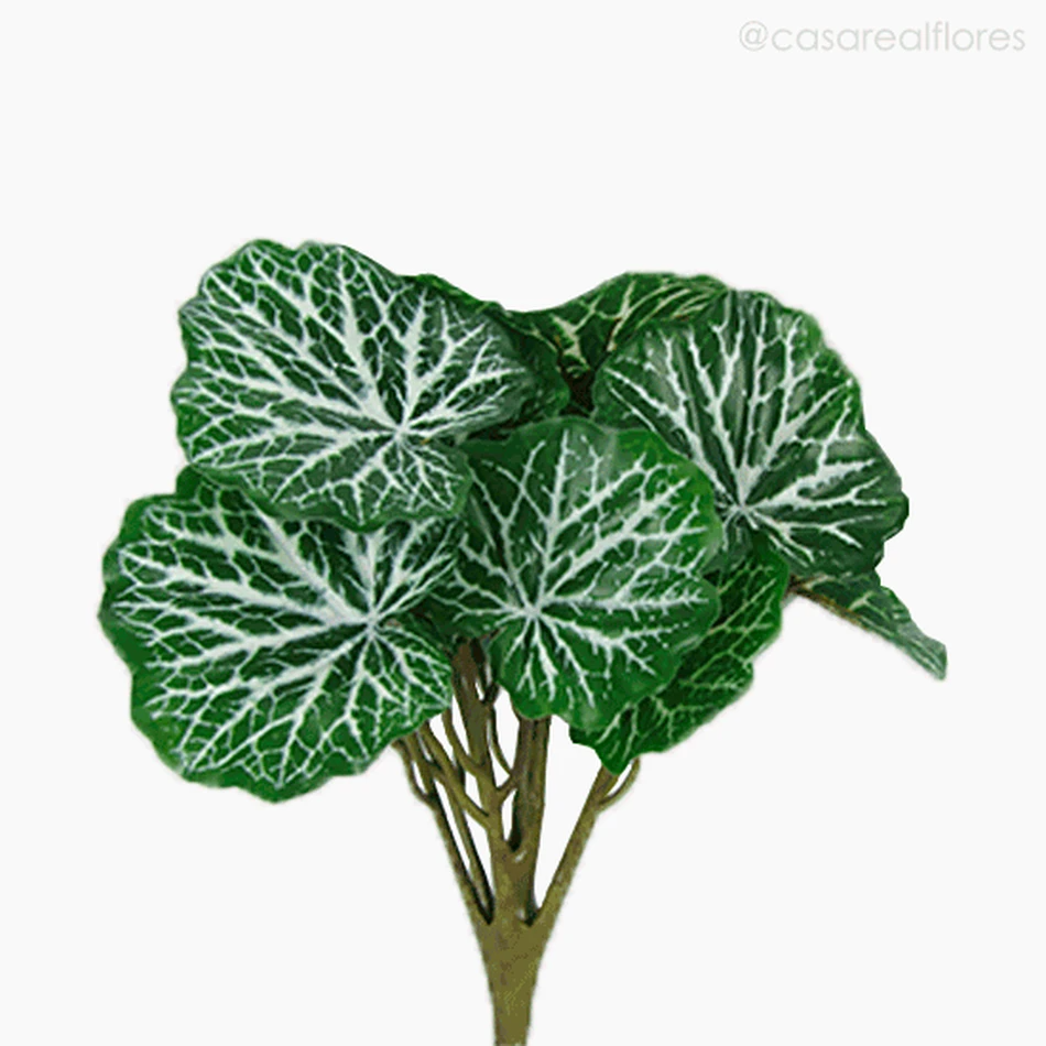 Buquê Folha Saxifraga Artificial - Verde (11422)