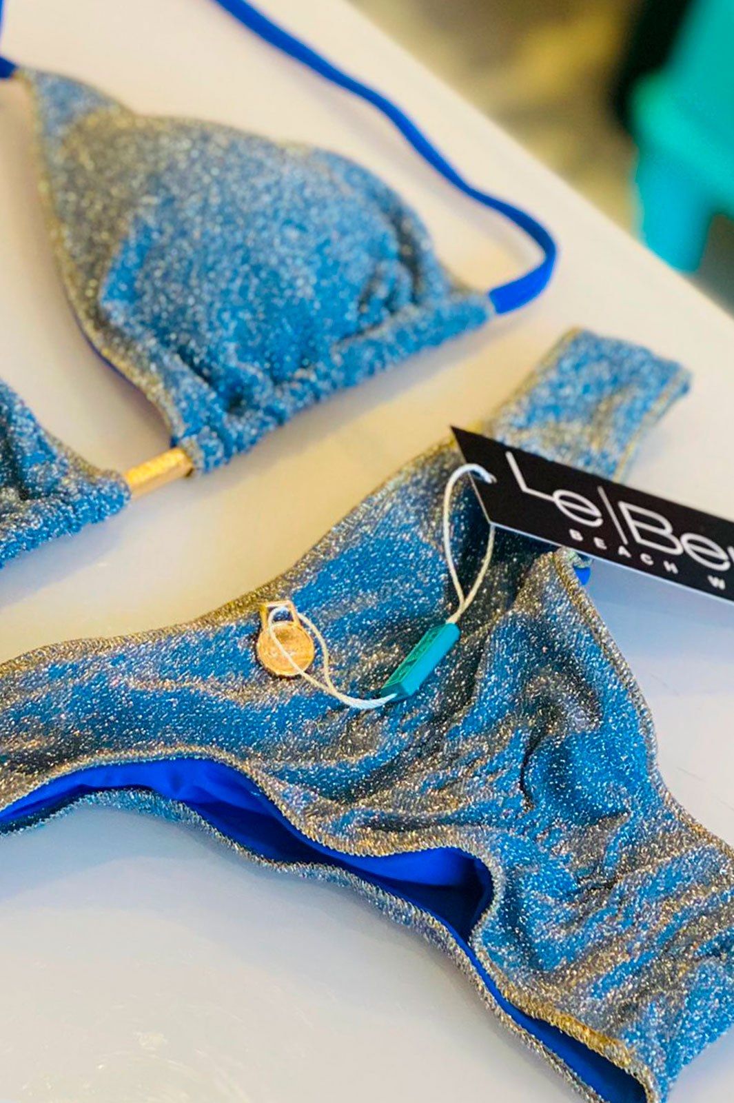Foto do produto Biquíni CALCINHA Lurex Asa-Delta Azul - Los Roques | kit-O5SQ3D7DD