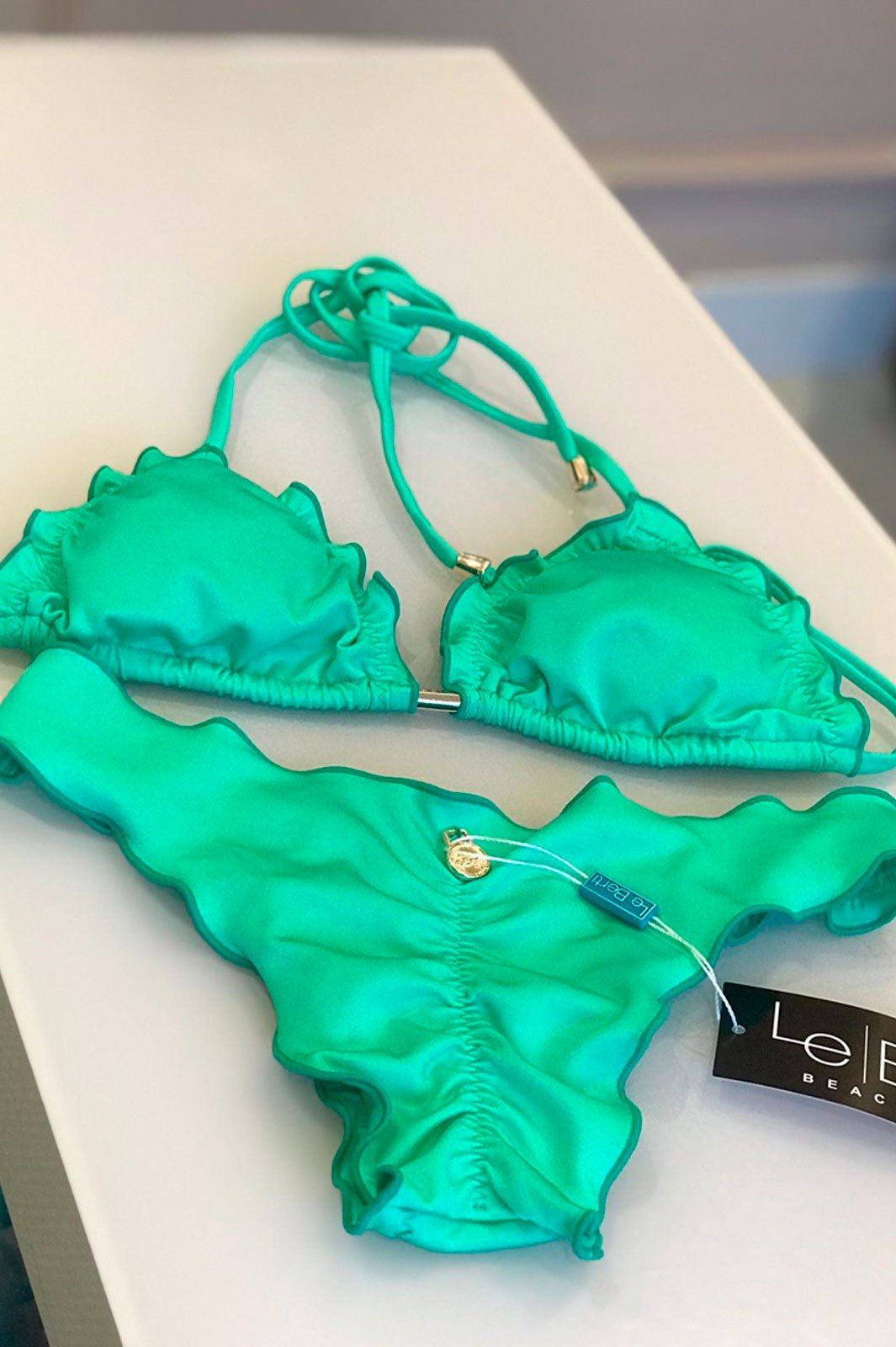 Foto do produto Biquíni Comfort Verde Liso - Cannes