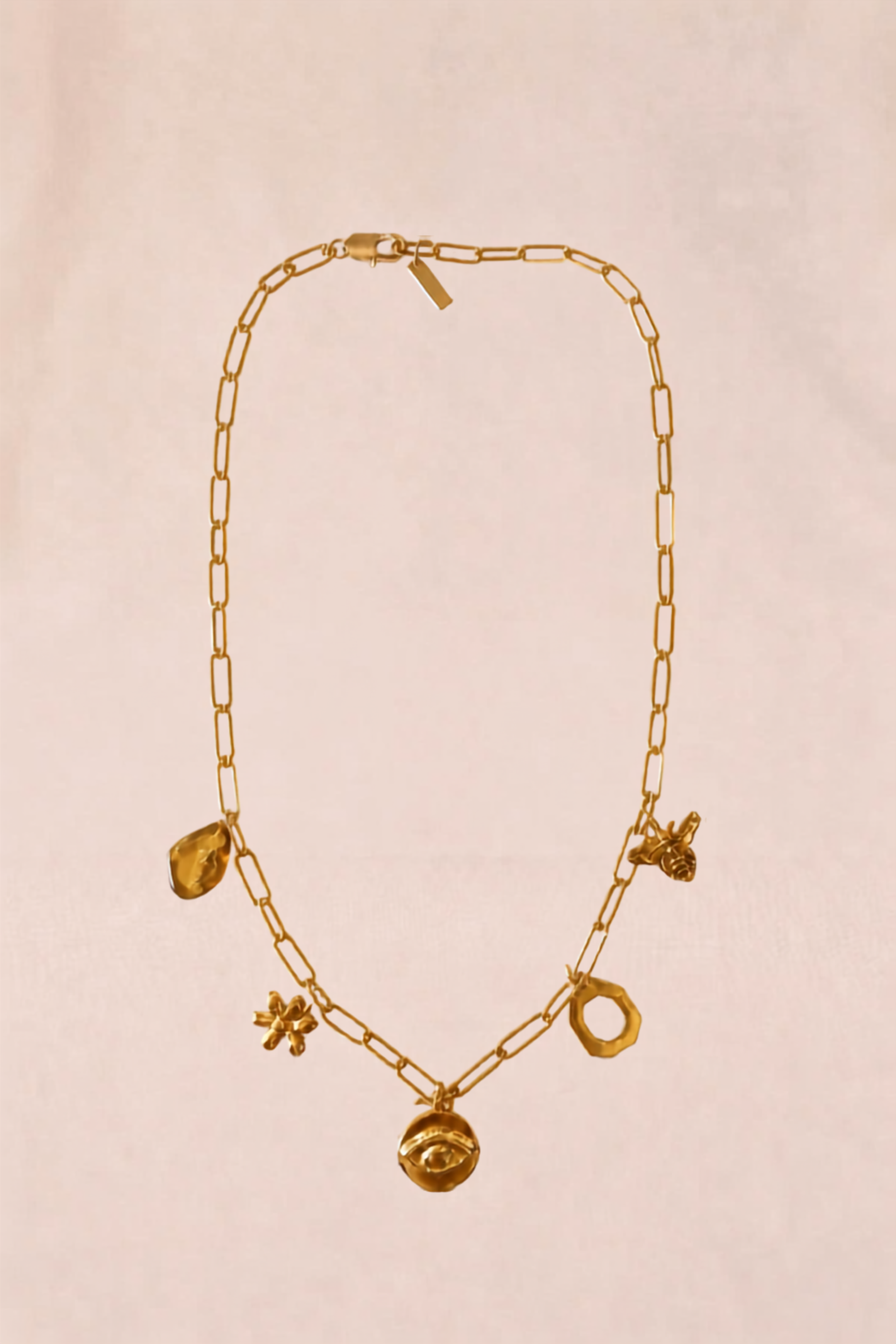 Foto do produto Colar Metal Pingentes Mel Dourado