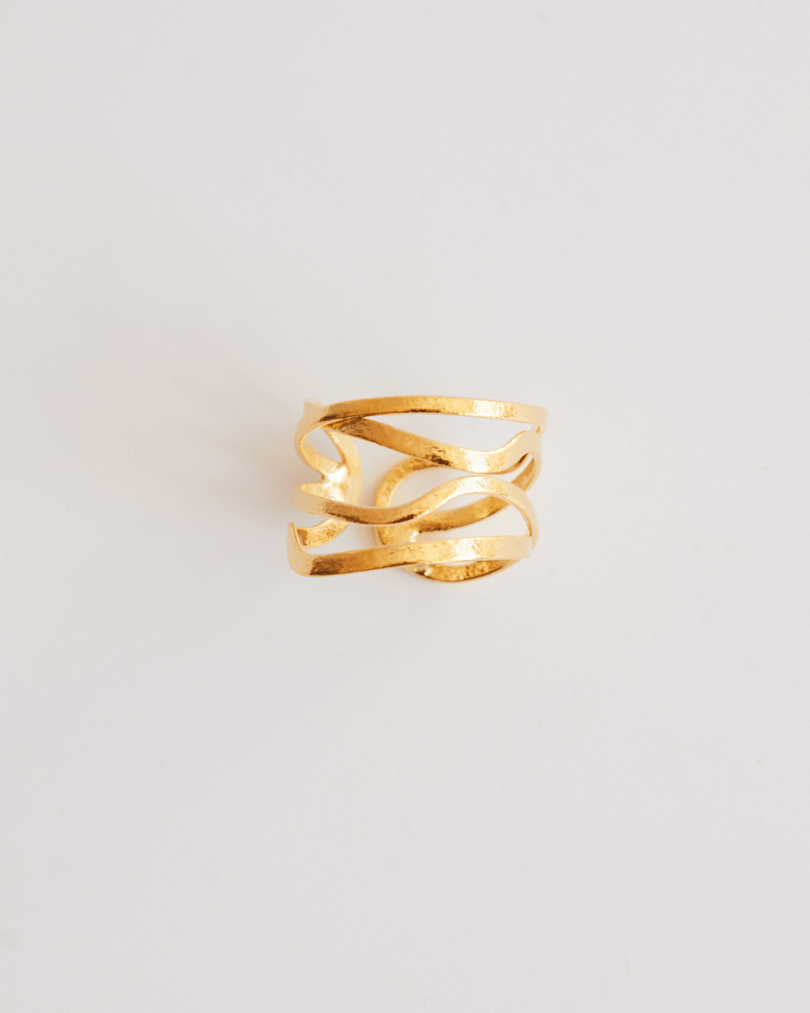 Anel Copacabana Dourado Fosco