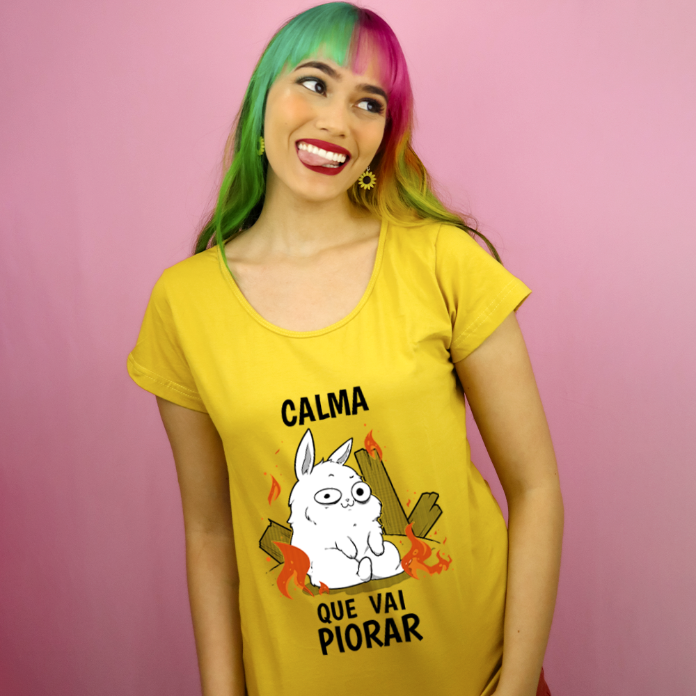 CAMISETA AMARELA - NATASHA PANDA - LOLJA - Atelier do Sicko LTDA