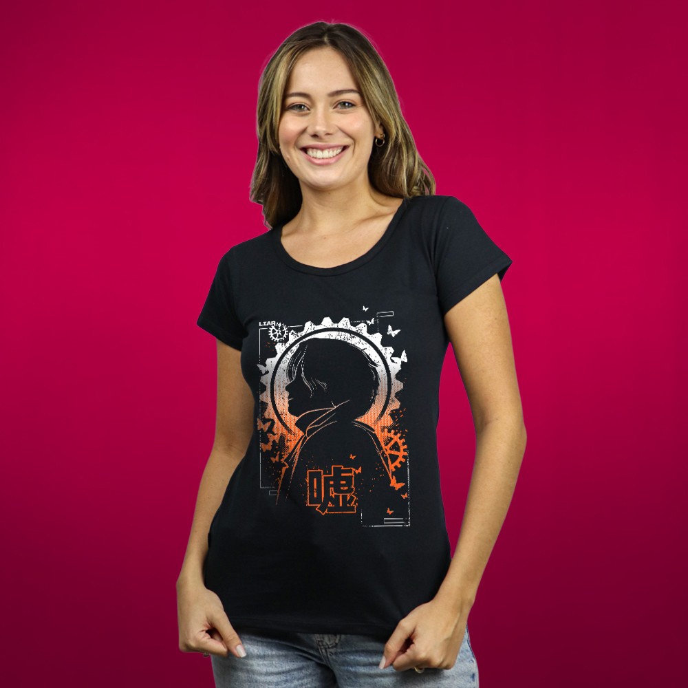 CAMISETA PRETA - GIS COM GIZ LOGO - LOLJA - Atelier do Sicko LTDA