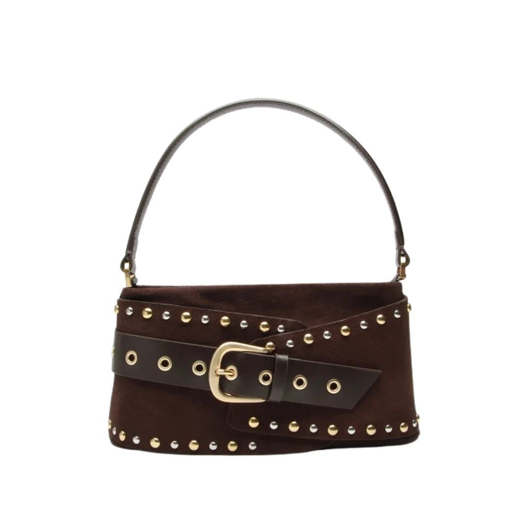 Bolsa Vicenza Shoulder Thaila Média Marrom | Maria Canela Loja de Calç