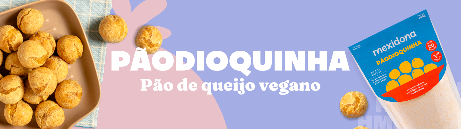 Banner ilustrativo da categoria Pão de Queijo Vegano 01