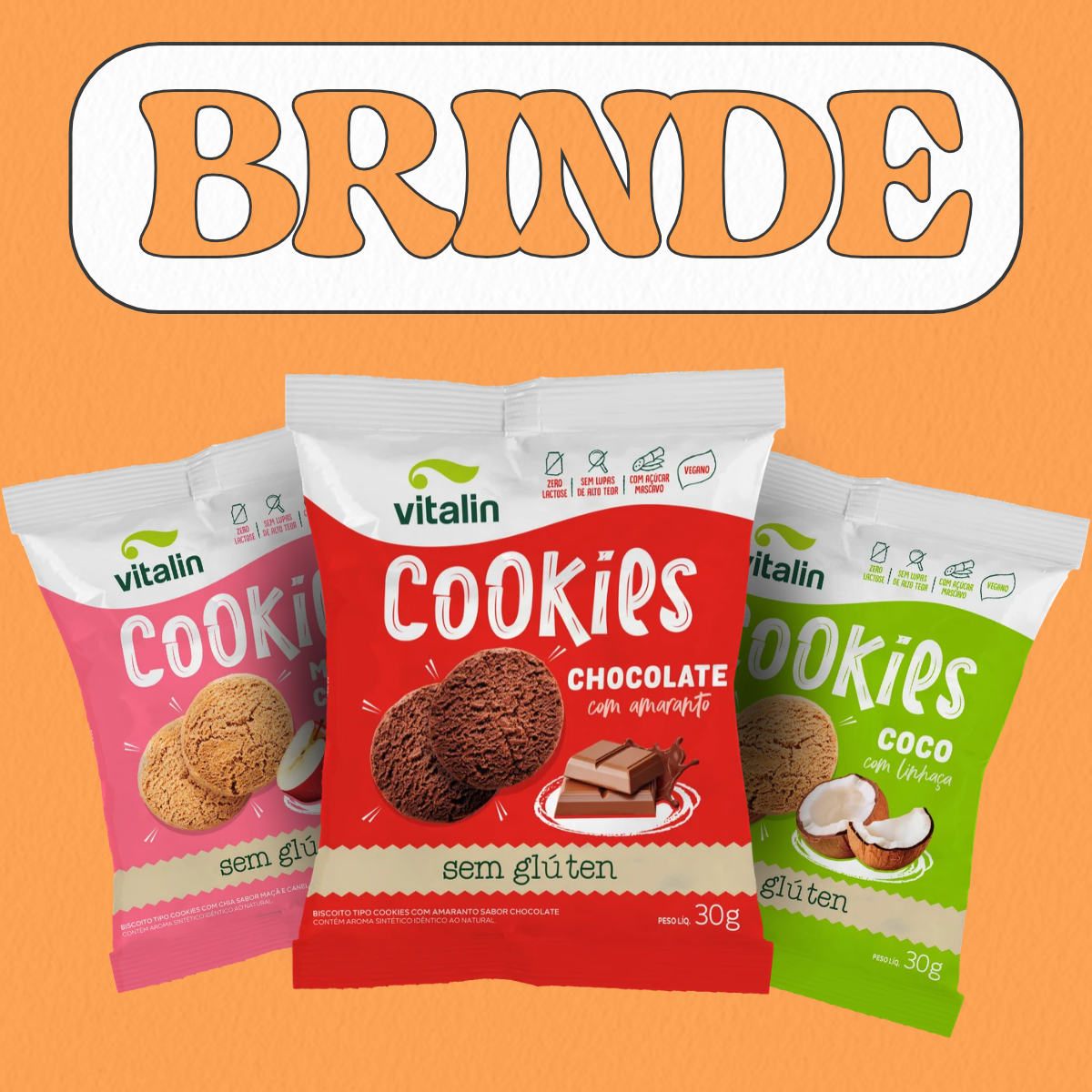 Foto do produto BRINDE COOKIES VITALIN 30G