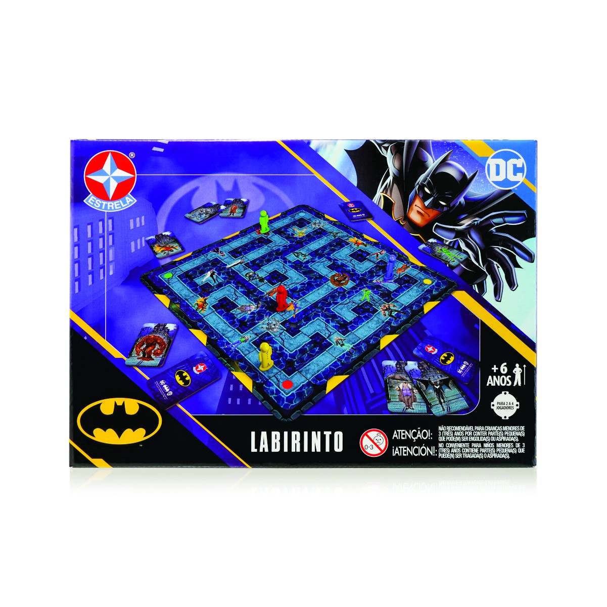 Jogo de Tabuleiro - Labirinto - DC - Batman - 2 a 4 Jogadores - Estrela