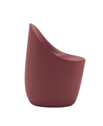 Cadeira Cobble cor Vermelha em Polietileno | Qeeboo