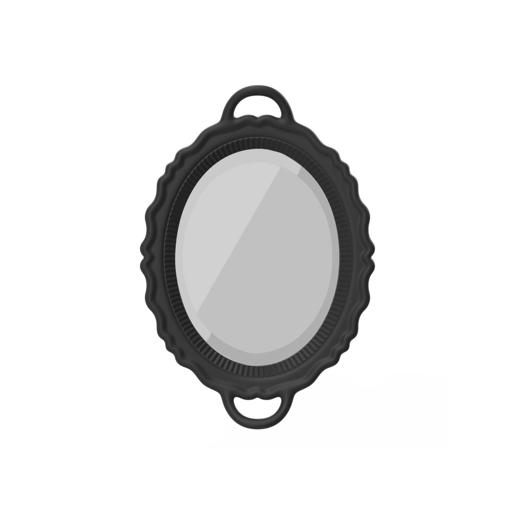 Espelho Plateau Miroir cor Preto em Polipropileno | Qeeboo