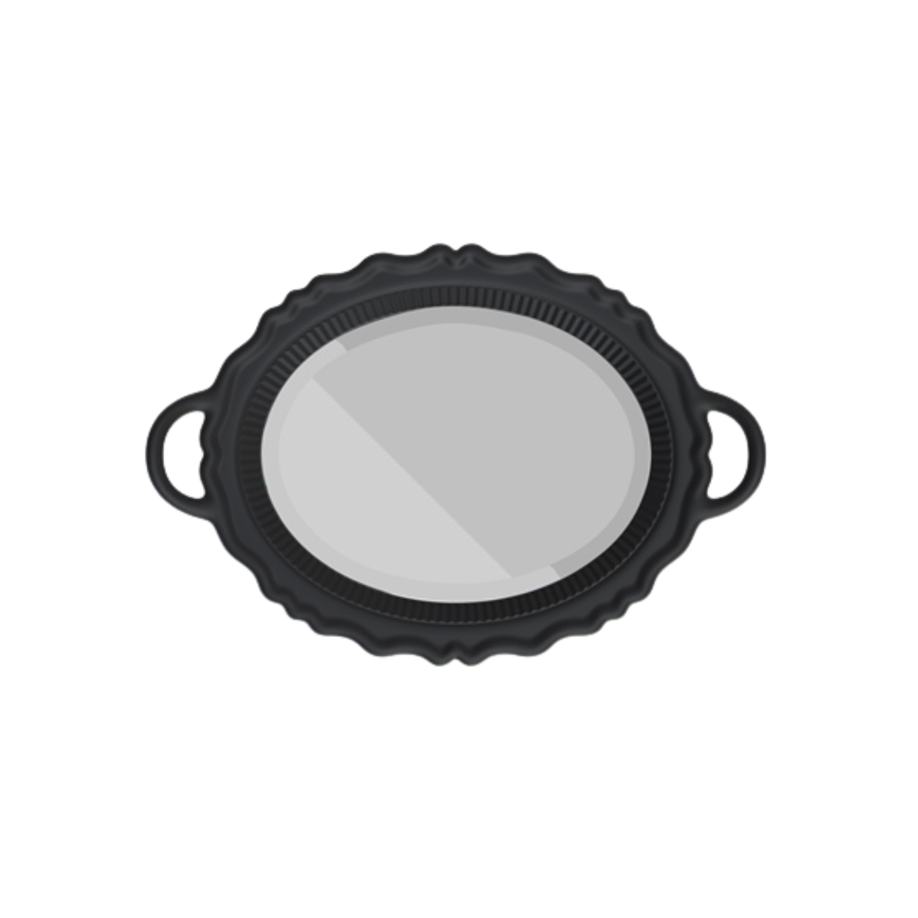 Espelho Plateau Miroir cor Preto em Polipropileno | Qeeboo