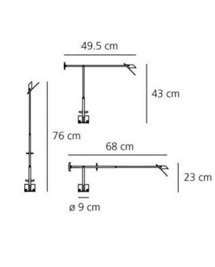 Luminária de mesa Tizio Micro | Artemide - 220V - Preta