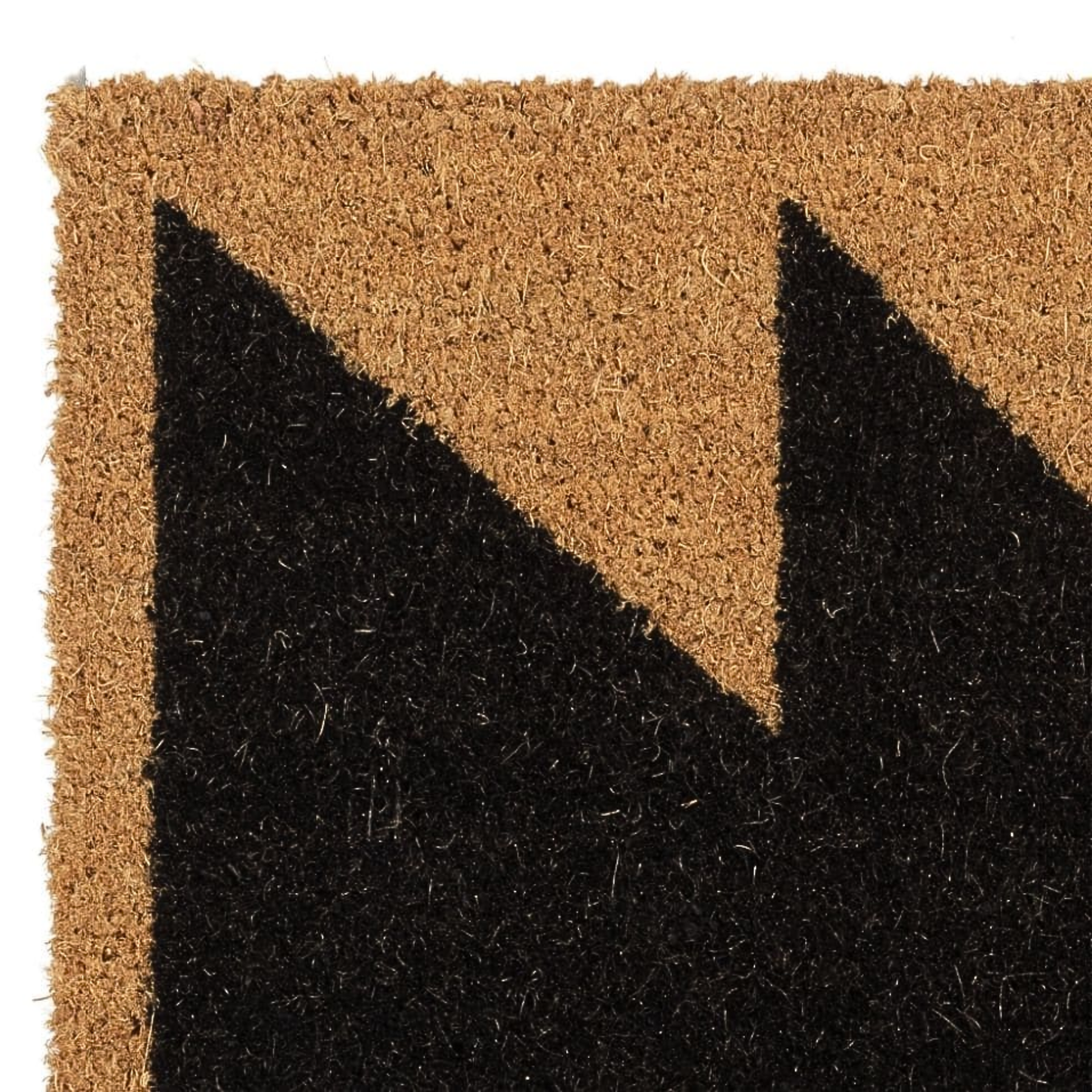 Tapete do Tipo Capacho Doormat Diagonal Camel em Palha de Coco | Qeeboo