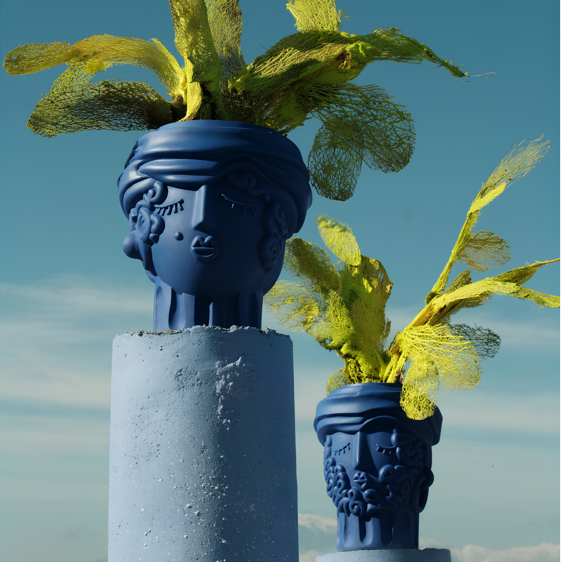 Vaso Women Terracota cor Azul | Seletti 