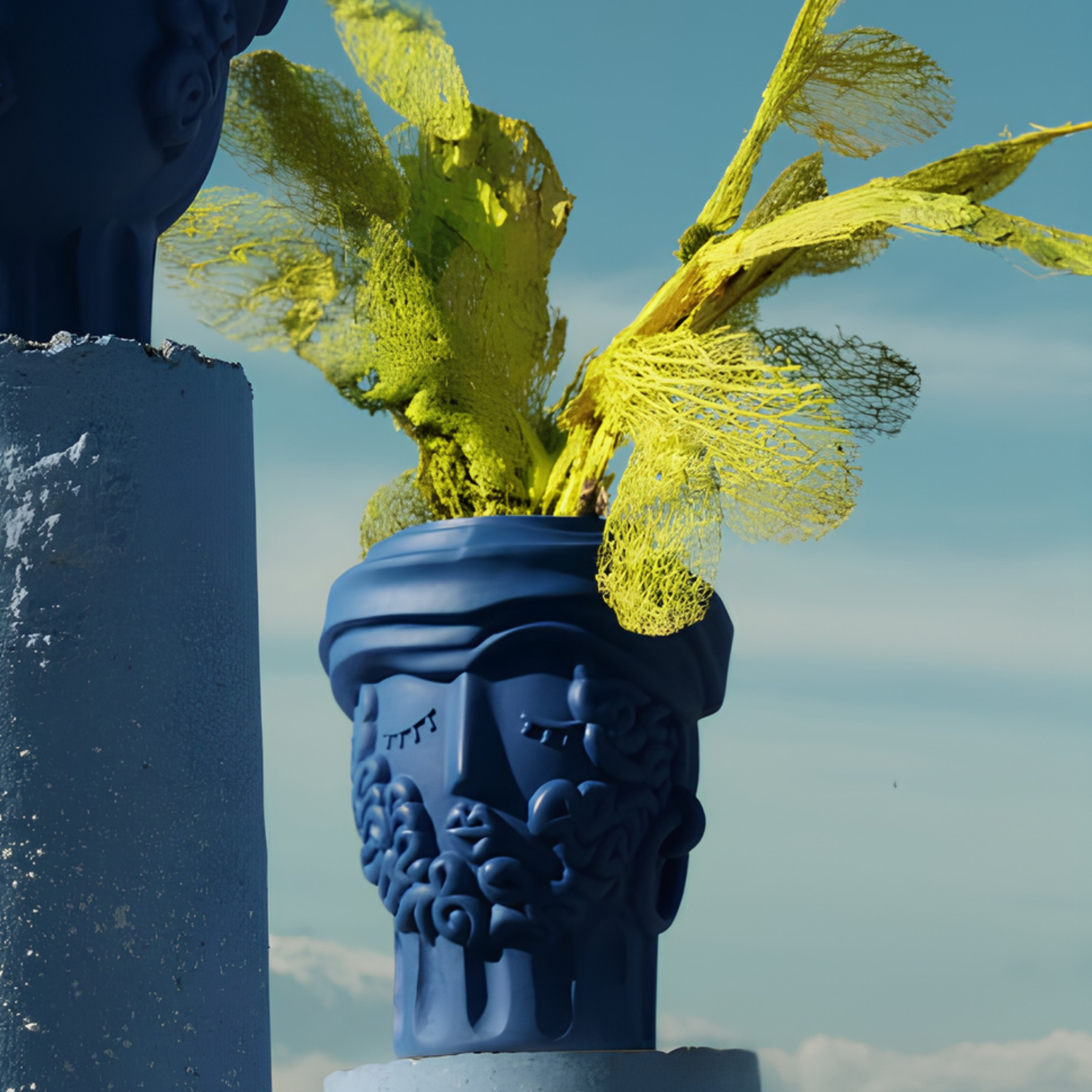 Vaso Man Vaso Men Terracota cor Azul  | Seletti  