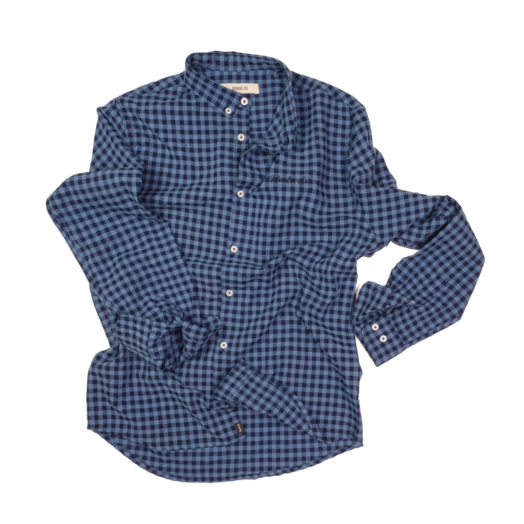 CAMISA VICHY - AZUL/PRETO - Roadie Co.