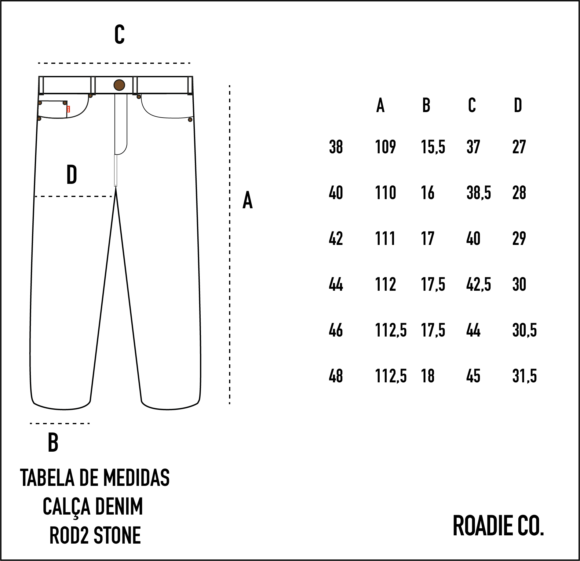 Tabela de Medidas