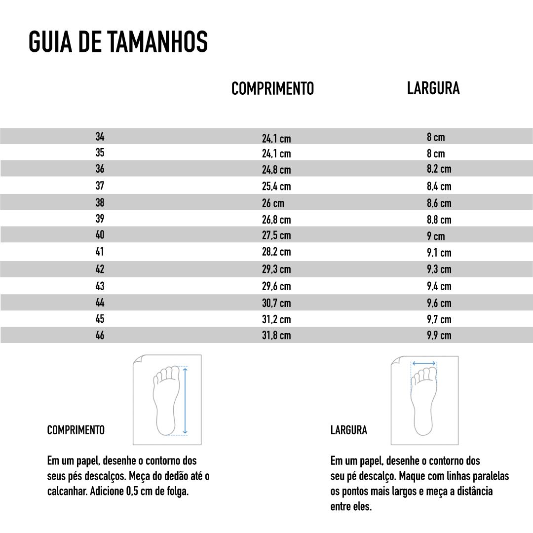 Tabela de Medidas